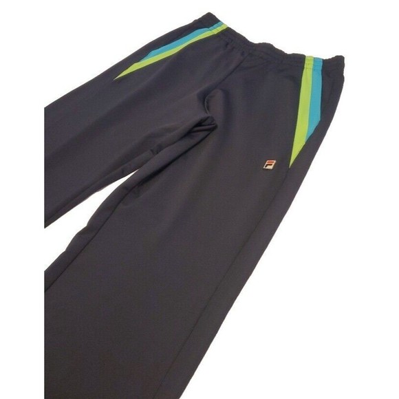 Fila Sport Retro Jogger Track Pants Nylon w Ankle Zipper Ladies XL NWOT Navy - Picture 2 of 15